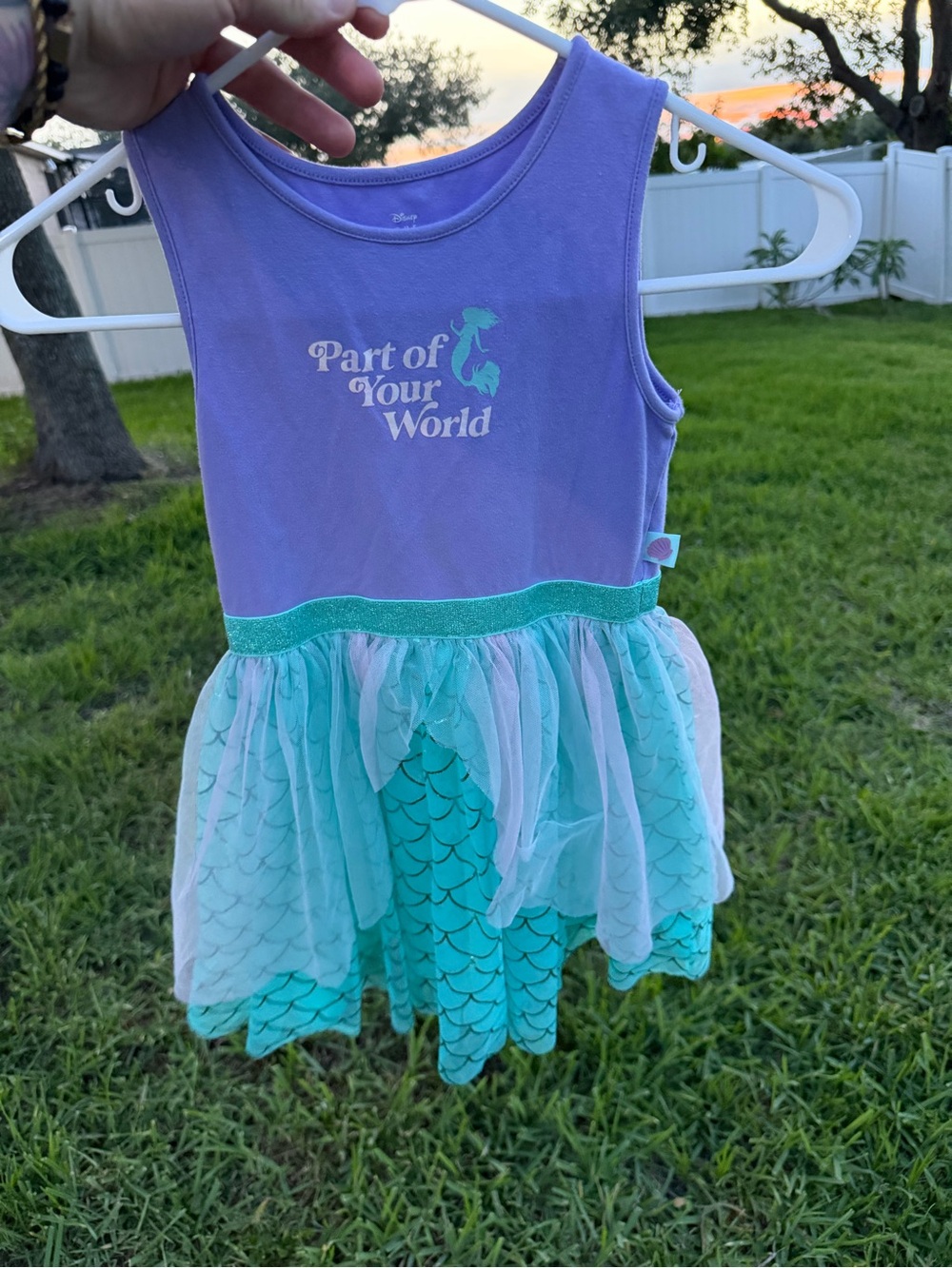 Disney Little Mermaid Lavender & Aqua 'Part of Your World' Graphic Tank